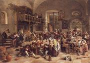 Jan Steen Interior of an inn painting